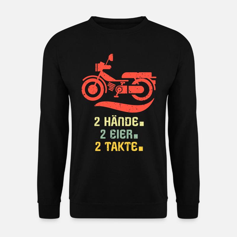 Moped zweitakter Mofa Spruch Eier - Unisex Pullover - Schwarz