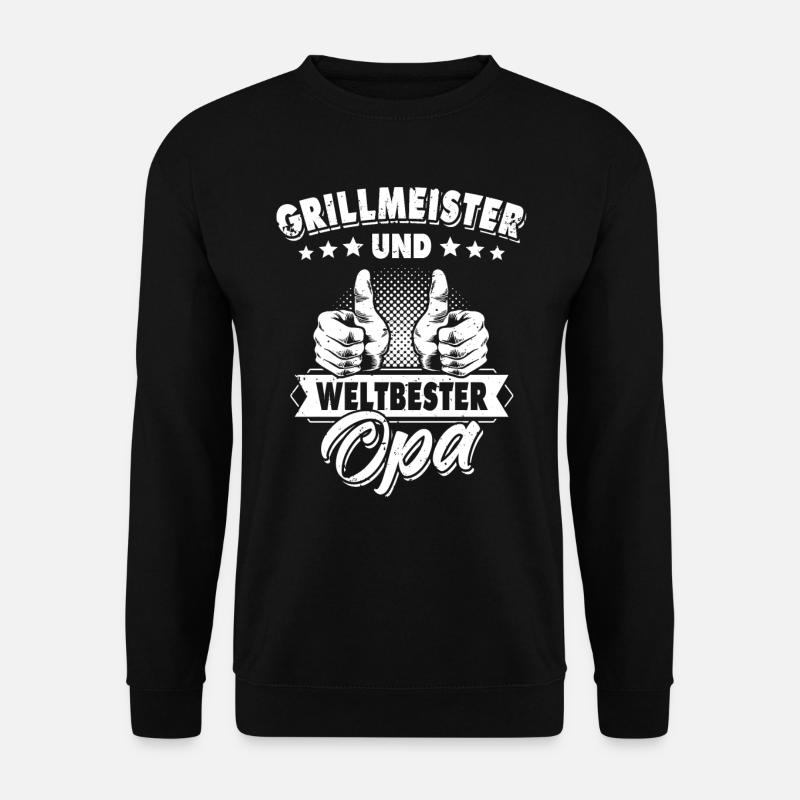 Grillmeister Opa grillen weltbester Geschenk - Unisex Pullover - Schwarz