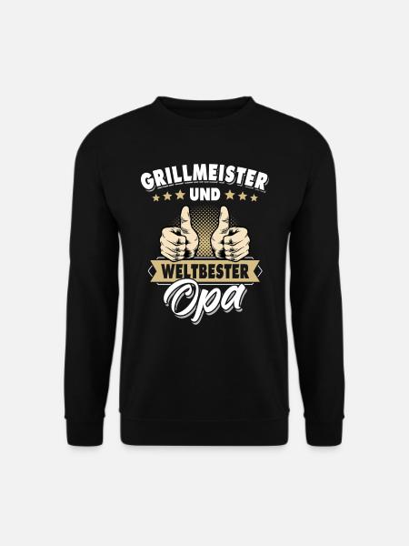 Grillmeister bester Opa grillen - Unisex Pullover - Schwarz