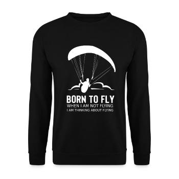 Paragliding & gliding paragliding paragliding - Unisex Sweatshirt - black - Front - Alina (178cm) & Michal (187cm)