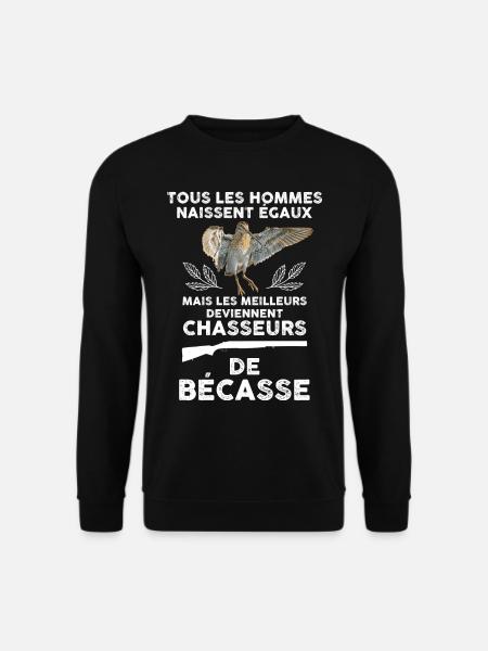 Bécasse, chasse passion chasseur - Sweat-shirt Unisexe - noir