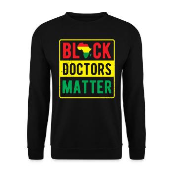 Afro American Clothing Gift Men Women Black - Unisex Sweatshirt - black - Front - Alina (178cm) & Michal (187cm)