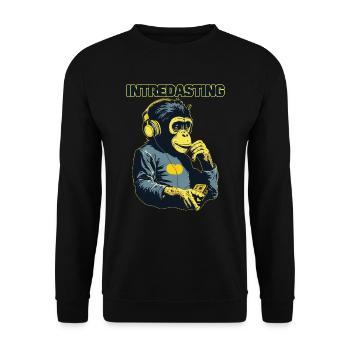 Intredasting Beats - Singe intéressant - Sweat-shirt Unisexe - noir - Devant - Alina (178cm) & Michal (187cm)