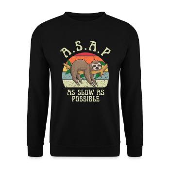 So langsam wie möglich - Unisex Pullover - Schwarz - Vorne - Alina (178cm) & Michal (187cm)