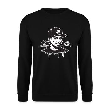 Graffiti im New Yorker Stil - Unisex Pullover - Schwarz - Vorne - Alina (178cm) & Michal (187cm)
