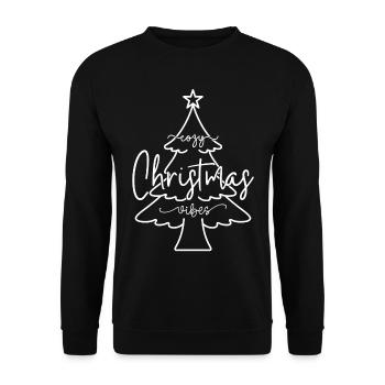 Gemütliche Weihnachtsstimmung Cozy Christmas Vibes - Unisex Pullover - Schwarz - Vorne - Alina (178cm) & Michal (187cm)