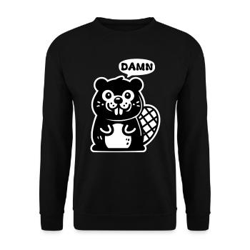 Damn Beaver - Unisex Sweatshirt - black - Front - Alina (178cm) & Michal (187cm)