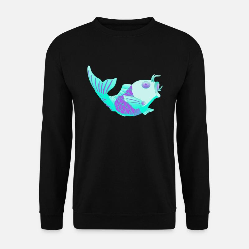 Bunter Fisch - Unisex Pullover - Schwarz