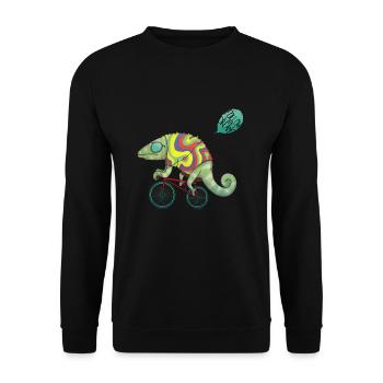 Fast lizard - Sweat-shirt Unisexe - noir - Devant - Alina (178cm) & Michal (187cm)