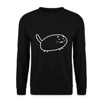Chat avec silhouette cadeau d'amour de chat - Sweat-shirt Unisexe - noir - Devant - Alina (178cm) & Michal (187cm)