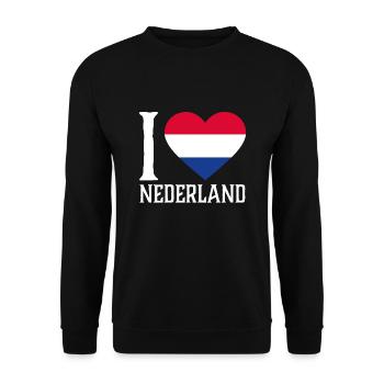 J'adore le cadeau Nederland - Sweat-shirt Unisexe - noir - Devant - Alina (178cm) & Michal (187cm)