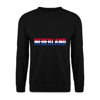 Nederland tricolor gift - Unisex Sweatshirt - black - Front - Alina (178cm) & Michal (187cm)