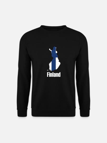 Finland Finnland Landeskarte National Geschenk - Unisex Pullover - Schwarz