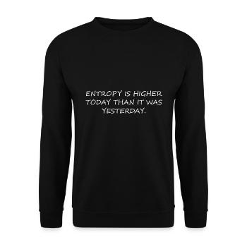 Entropy is higher today than it was yesterday - Unisex Pullover - Schwarz - Vorne - Alina (178cm) & Michal (187cm)