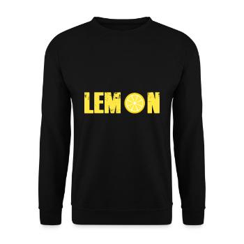 Citron Vintage Lemon Cadeau sain - Sweat-shirt Unisexe - noir - Devant - Alina (178cm) & Michal (187cm)