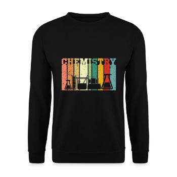 Chemistry Chemistry Laboratory Research Retro Gift - Unisex Sweatshirt - black - Front - Alina (178cm) & Michal (187cm)