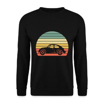Classic Car Vintage Geschenk - Unisex Pullover - Schwarz - Vorne - Alina (178cm) & Michal (187cm)