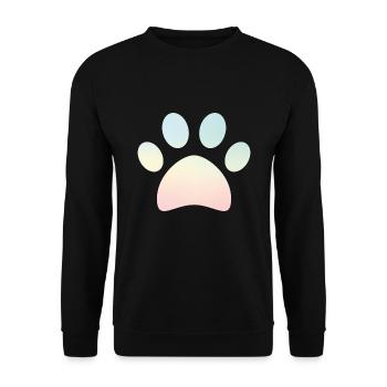 Patte pastel chien amateur de chien cadeau - Sweat-shirt Unisexe - noir - Devant - Alina (178cm) & Michal (187cm)