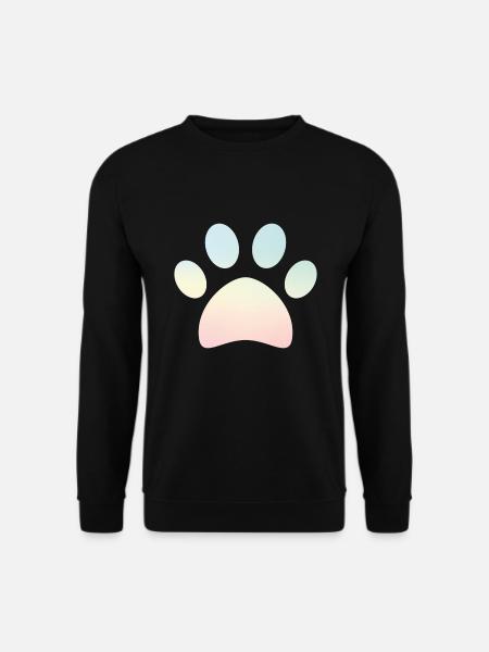 Pfote Pastell Hunde Hundeliebhaber Geschenk - Unisex Pullover - Schwarz