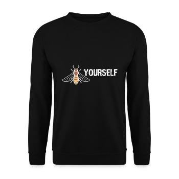 Bee yourself, be yourself gift - Unisex Sweatshirt - black - Front - Alina (178cm) & Michal (187cm)