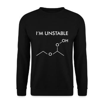 Chemie Chemisch Formel Nervig Geschenk - Unisex Pullover - Schwarz - Vorne - Alina (178cm) & Michal (187cm)