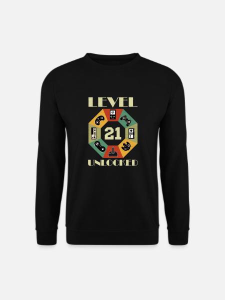 Level 21 Unlocked Gift - Unisex Sweatshirt - black