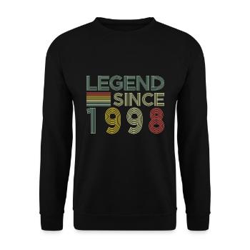 Légende depuis avril 1998 cadeau - Sweat-shirt Unisexe - noir - Devant - Alina (178cm) & Michal (187cm)