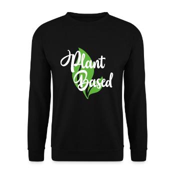 Plant Based Felischfrei Gesund Geschenk - Unisex Pullover - Schwarz - Vorne - Alina (178cm) & Michal (187cm)