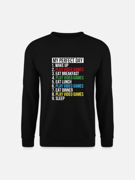 Gamers Gamer Online Citat Gave - Unisex sweater - sort