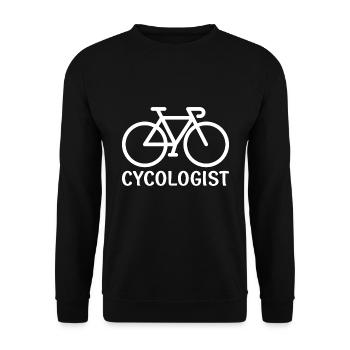 Cycologist Fahrrad Radfahren Leidenschaft Geschenk - Unisex Pullover - Schwarz - Vorne - Alina (178cm) & Michal (187cm)