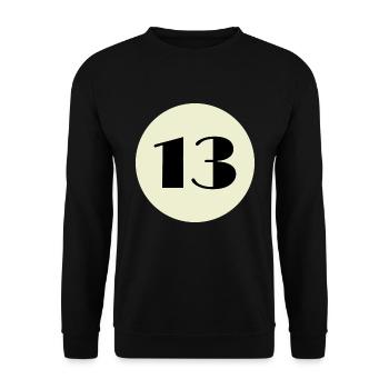 Cadeau de billard numéro 13 - Sweat-shirt Unisexe - noir - Devant - Alina (178cm) & Michal (187cm)