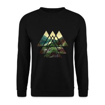Nature Lovers Art Digital Art Nature Gift - Unisex Sweatshirt - black - Front - Alina (178cm) & Michal (187cm)