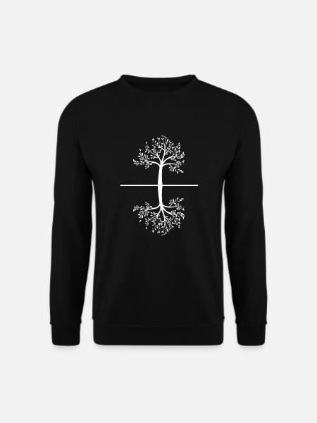 Mother earth tree reflection nature gift - Unisex Sweatshirt - black