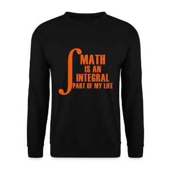 Math part of my life math saying gift - Unisex Sweatshirt - black - Front - Alina (178cm) & Michal (187cm)