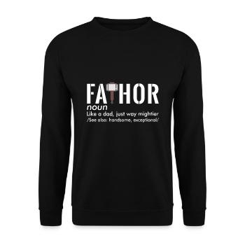 Fathor comme un papa juste un cadeau beaucoup plus léger - Sweat-shirt Unisexe - noir - Devant - Alina (178cm) & Michal (187cm)