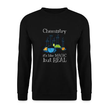 Chimie magie chimiste laboratoire disant cadeau - Sweat-shirt Unisexe - noir - Devant - Alina (178cm) & Michal (187cm)