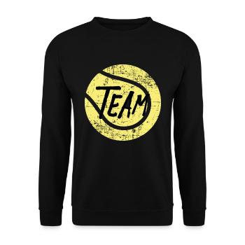 Team Tennis Gift - Unisex Sweatshirt - black - Front - Alina (178cm) & Michal (187cm)