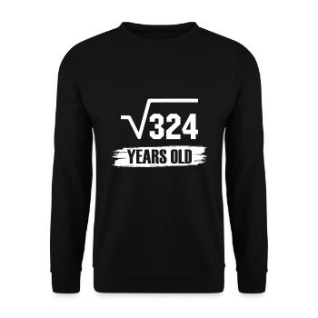 Cadeau de maths d'anniversaire de 18 ans - Sweat-shirt Unisexe - noir - Devant - Alina (178cm) & Michal (187cm)