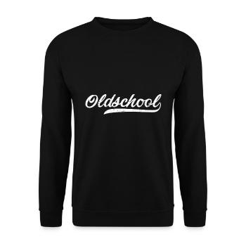 Old school retro style gift - Unisex Sweatshirt - black - Front - Alina (178cm) & Michal (187cm)