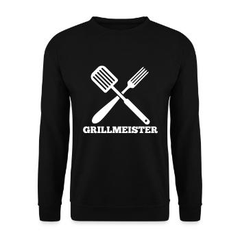 Grill Master Summer Grilling Saying Gift - Unisex Sweatshirt - black - Front - Alina (178cm) & Michal (187cm)
