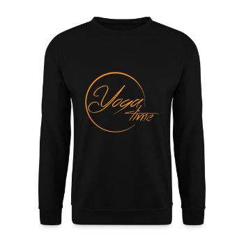 Yoga time Gift - Unisex Sweatshirt - black - Front - Alina (178cm) & Michal (187cm)