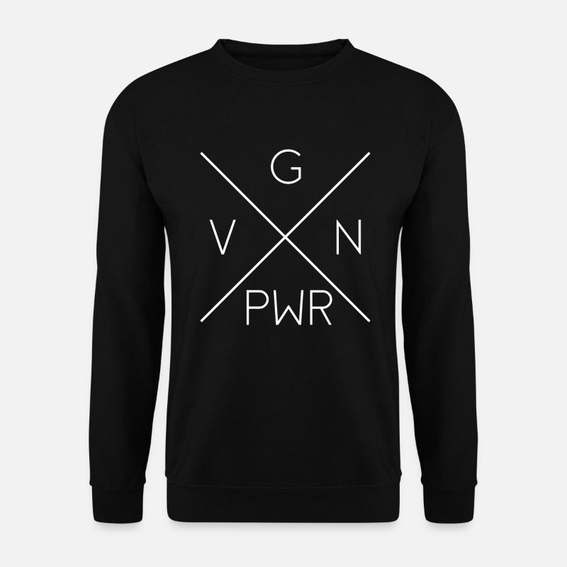 Veganer Power Vegan Fleischfrei Geschenk - Unisex Pullover - Schwarz