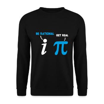 Pi math math saying gift - Unisex Sweatshirt - black - Front - Alina (178cm) & Michal (187cm)