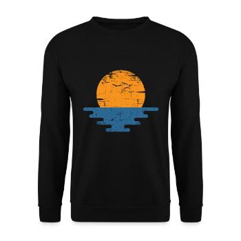 soleil mer vacances cadeau de voyage - Sweat-shirt Unisexe - noir - Devant - Alina (178cm) & Michal (187cm)