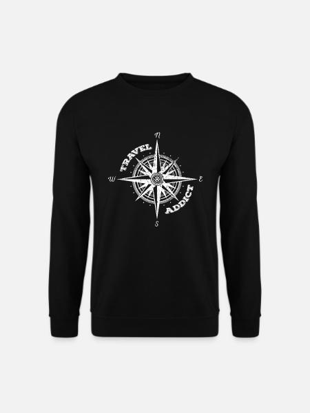 Travel addict Reise Geschenk - Unisex Pullover - Schwarz