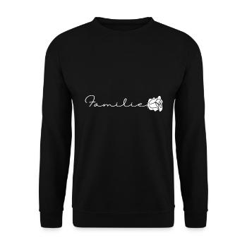 Familie Rose Blume Geschenk - Unisex Pullover - Schwarz - Vorne - Alina (178cm) & Michal (187cm)