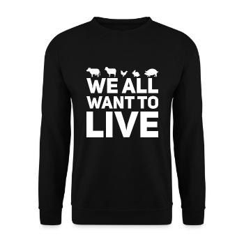 Droits des animaux Droits des animaux Dictons Vegan - Sweat-shirt Unisexe - noir - Devant - Alina (178cm) & Michal (187cm)