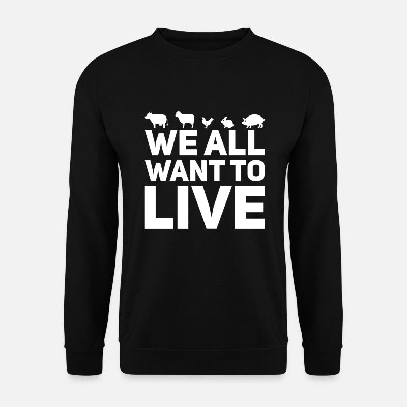 Tierschutz Animal Rights Vegan Spruch Geschenk - Unisex Pullover - Schwarz