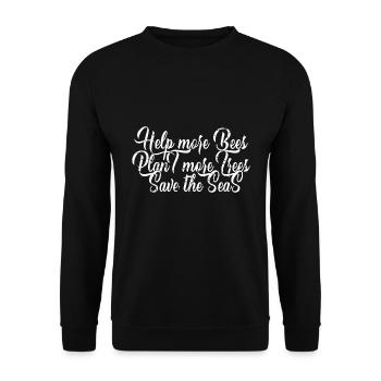 Mutter Erde Umwelt Natur Spruch Geschenk - Unisex Pullover - Schwarz - Vorne - Alina (178cm) & Michal (187cm)