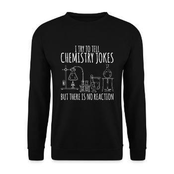 Flacon de laboratoire de chimie disant cadeau chimique - Sweat-shirt Unisexe - noir - Devant - Alina (178cm) & Michal (187cm)